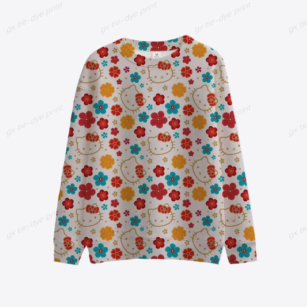 Ladies Womens Hello Kitty Cute Pullovers