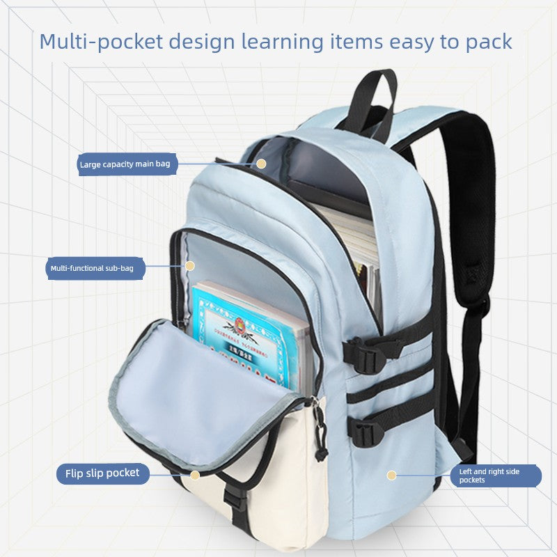 NBA Joint Name New Arrival Large Capacity Schoolbag Boys Primary School Students Kids Niche Style Kobe Star James Men's Lightweight