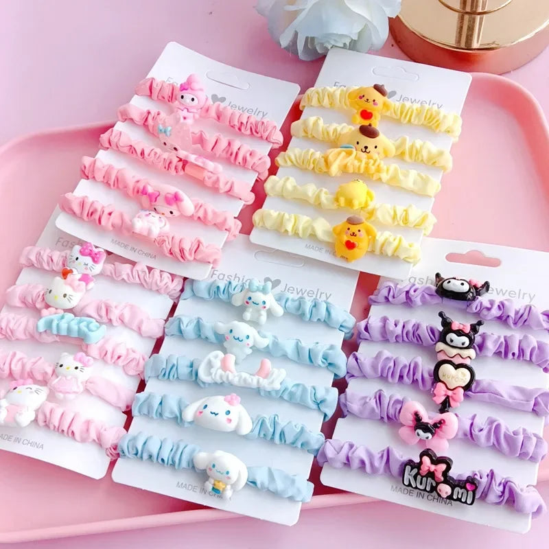 5Pcs Sanrio Hello Kitty Hair ties.