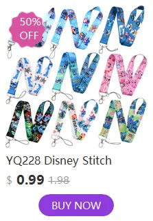 Stitch Mickey Keychain Student IC ID Card Badge Holder Yoda Retractable Nurse Badge Reel Clip Accessory Friend Kids Gift