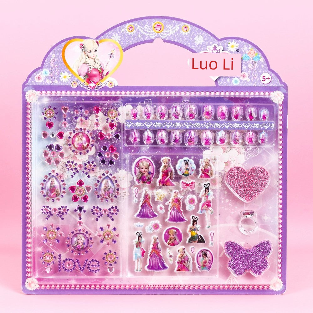 Ye Luoli Ice Princess Gem Girl Toy Nail Sticker