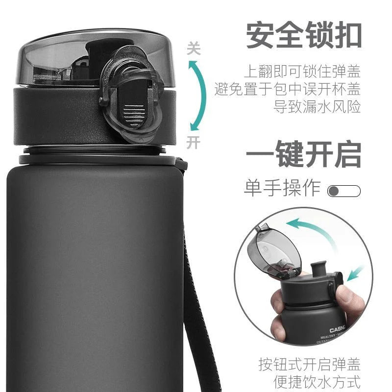 Sonic The Hedgehog Water Bottle with Time Marker Portable Reusable.