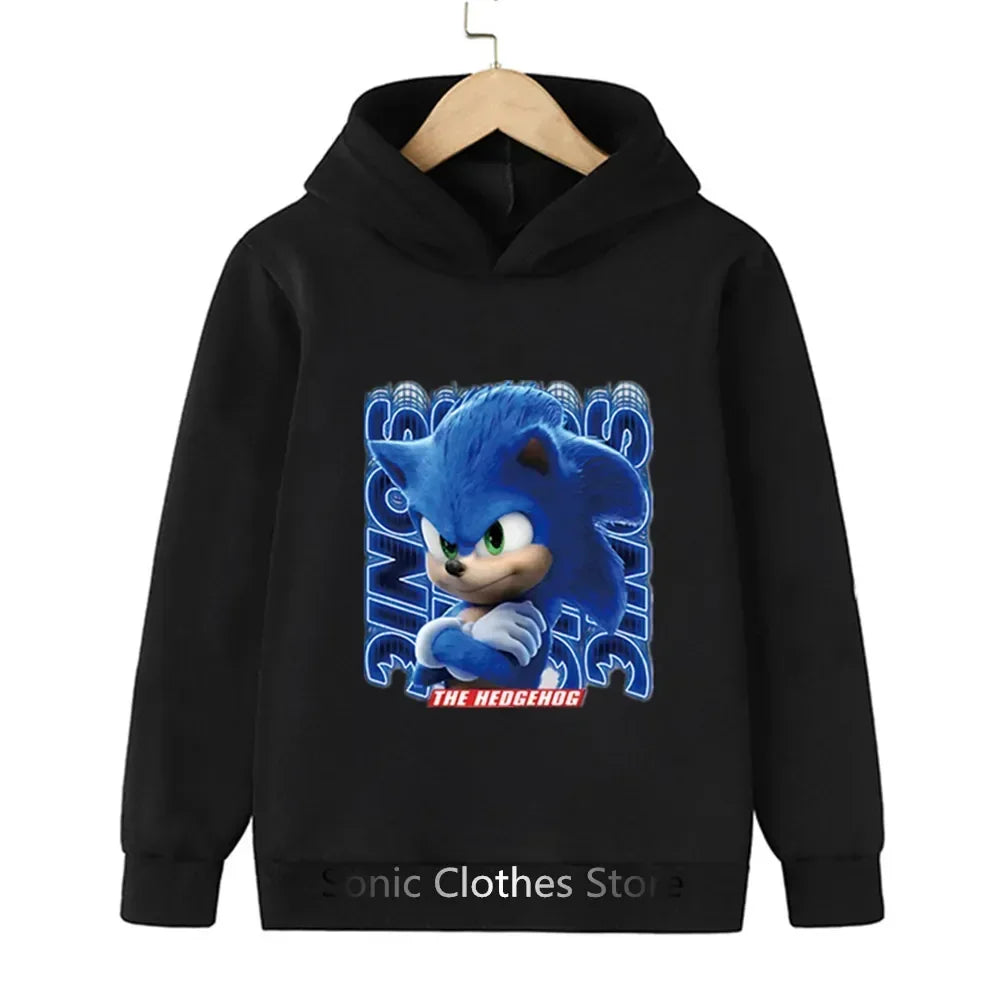 Sonic Hoodies Kids Cartoon Sonic Print.