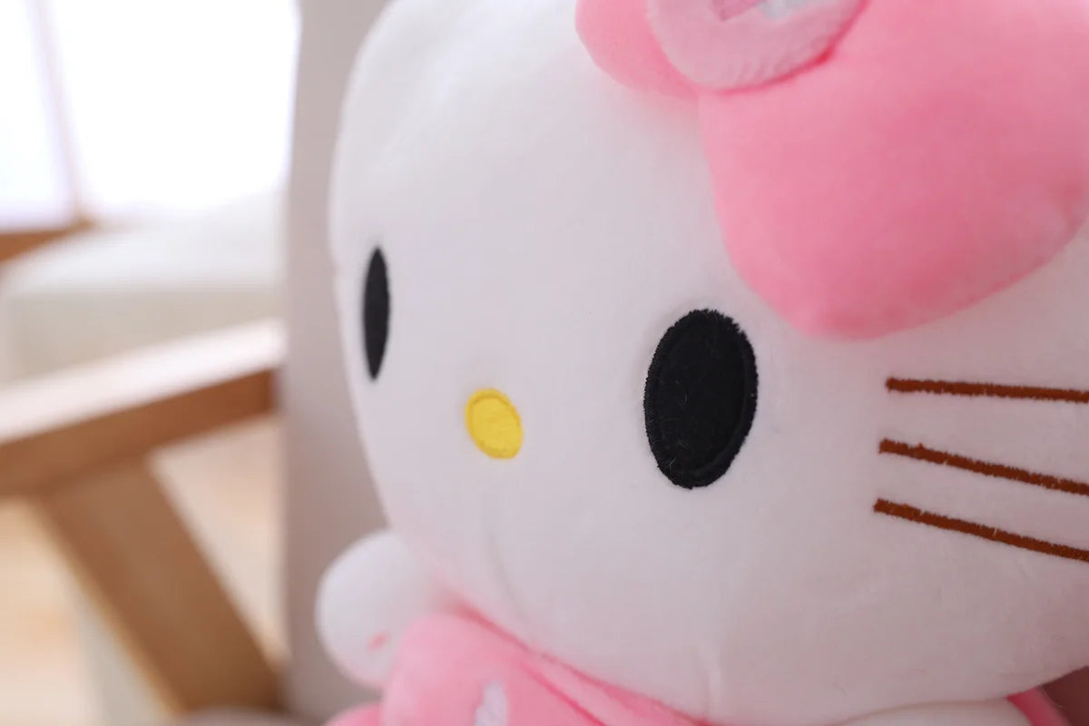 35-70cm Big Size Sanrio Hello Kitty Plush Toys Cute Anime Peripherals Movie KT Cat Stuffed Doll Hello Kitty Xmas Gift For Kid
