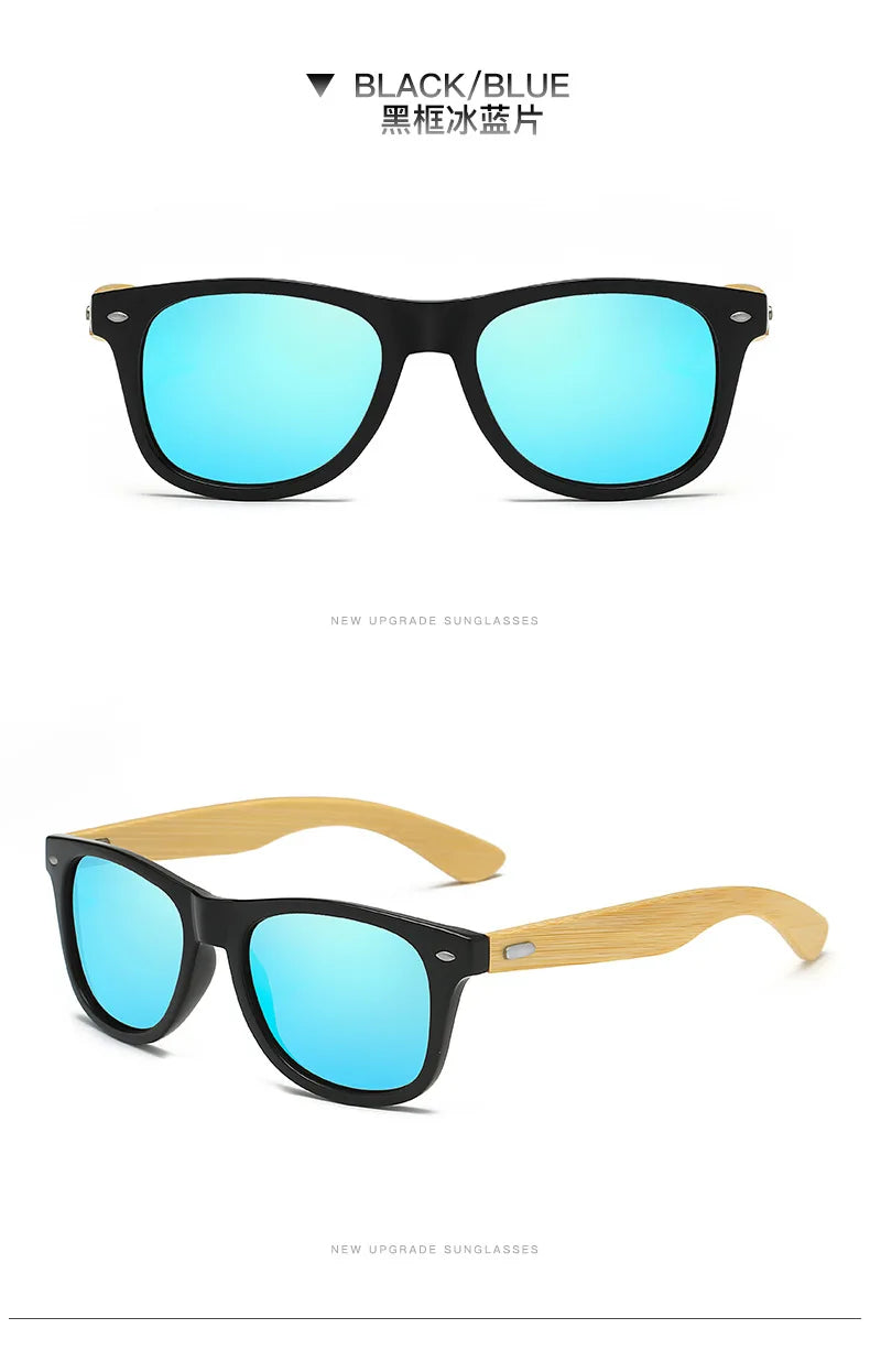 Men's Ultraviolet Sunglasses Classic Driving Riding UV400 Sports Sun Glasses Eyewear Wooden Bamboo Eyeglasses