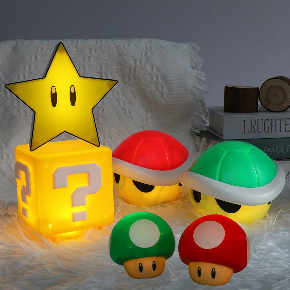 6 Styles Super Mario Bro Figure Light Lamp