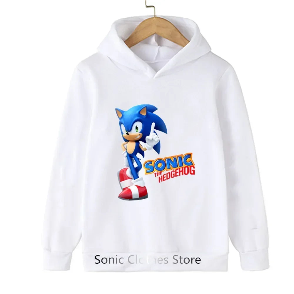 Sonic Hoodies Kids Cartoon Sonic Print.