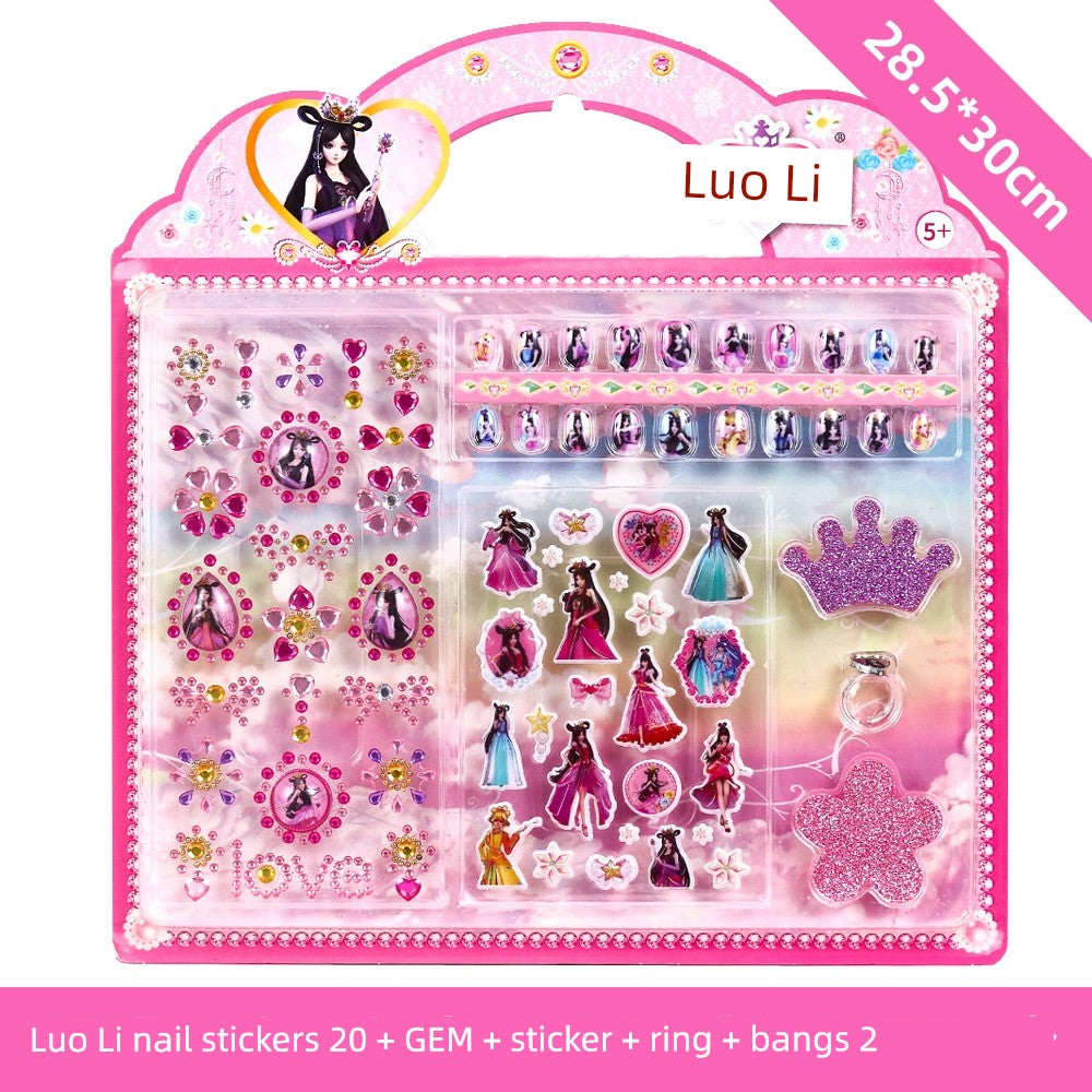 Ye Luoli Ice Princess Gem Girl Toy Nail Sticker