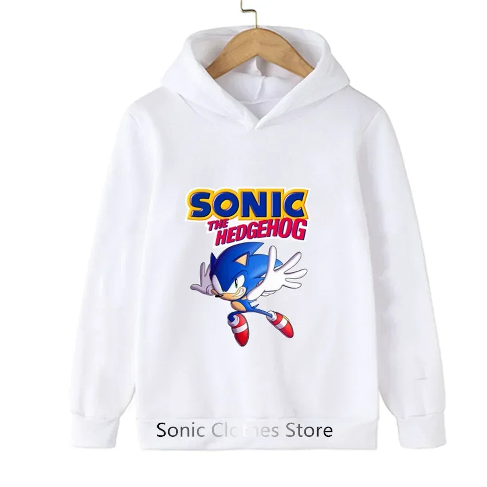 Sonic Hoodies Kids Cartoon Sonic Print.