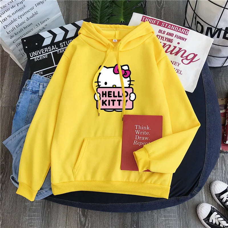 Hello Kitty Cute fashion Hoodie. plus sizes available.