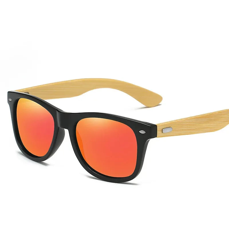 Men's Ultraviolet Sunglasses Classic Driving Riding UV400 Sports Sun Glasses Eyewear Wooden Bamboo Eyeglasses