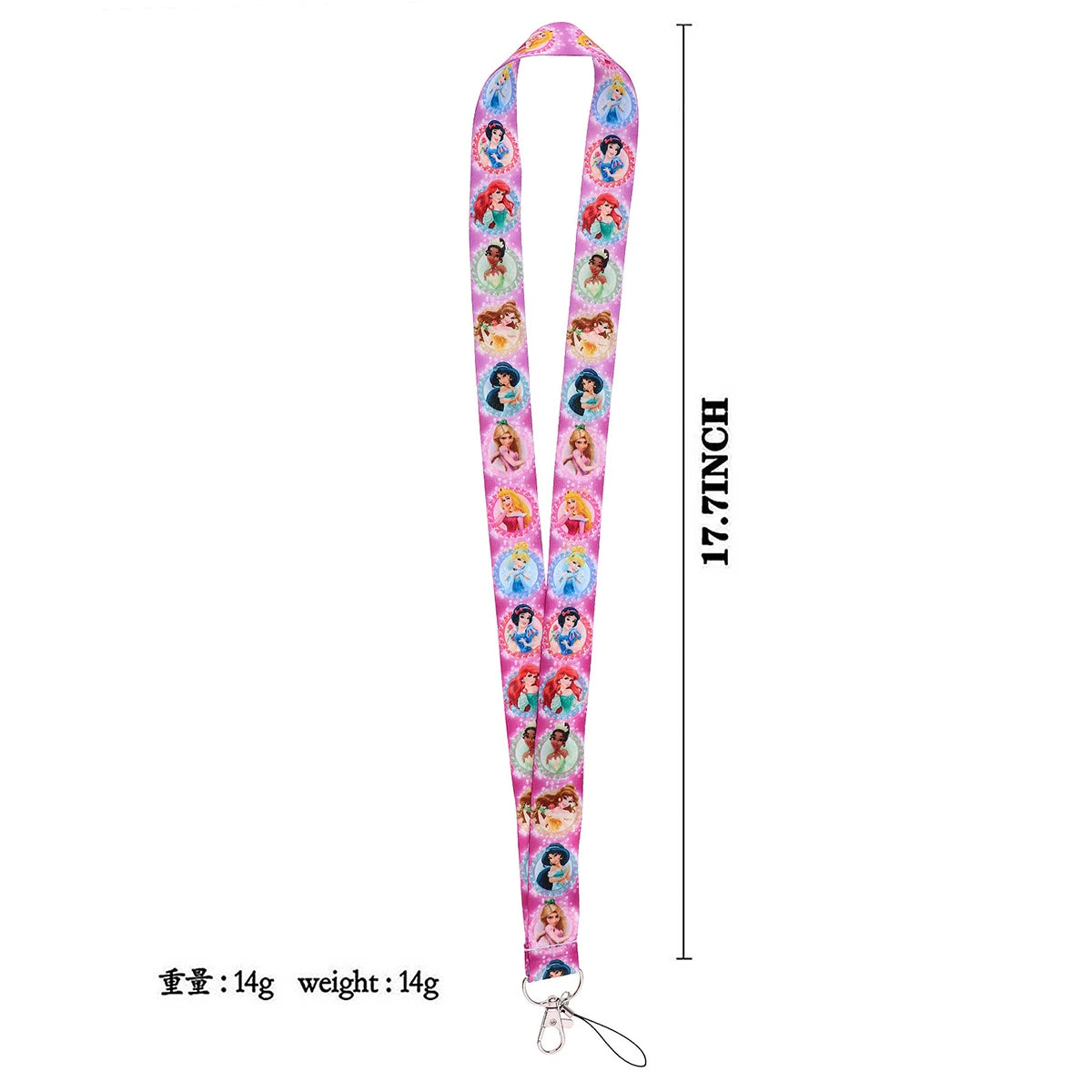 Disneys Princess Keychains Lanyard