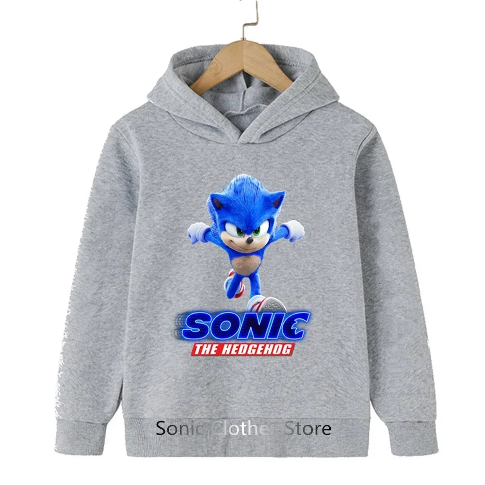 Sonic Hoodies Kids Cartoon Sonic Print.