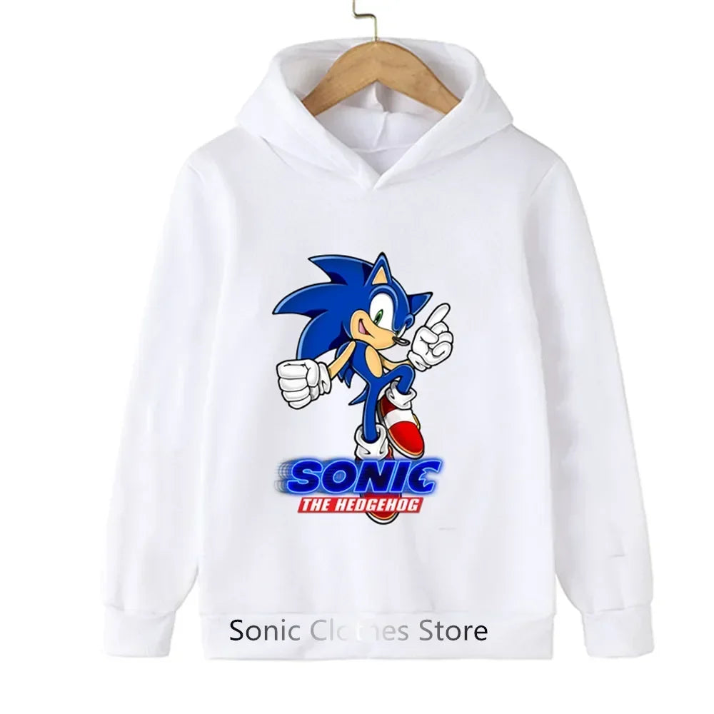 Sonic Hoodies Kids Cartoon Sonic Print.