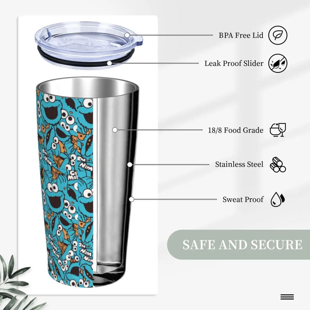 Cookies Monsters 20oz Tumbler