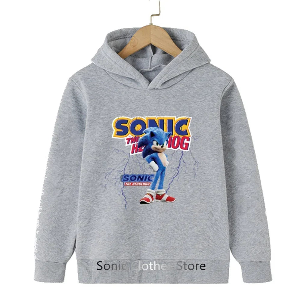 Sonic Hoodies Kids Cartoon Sonic Print.