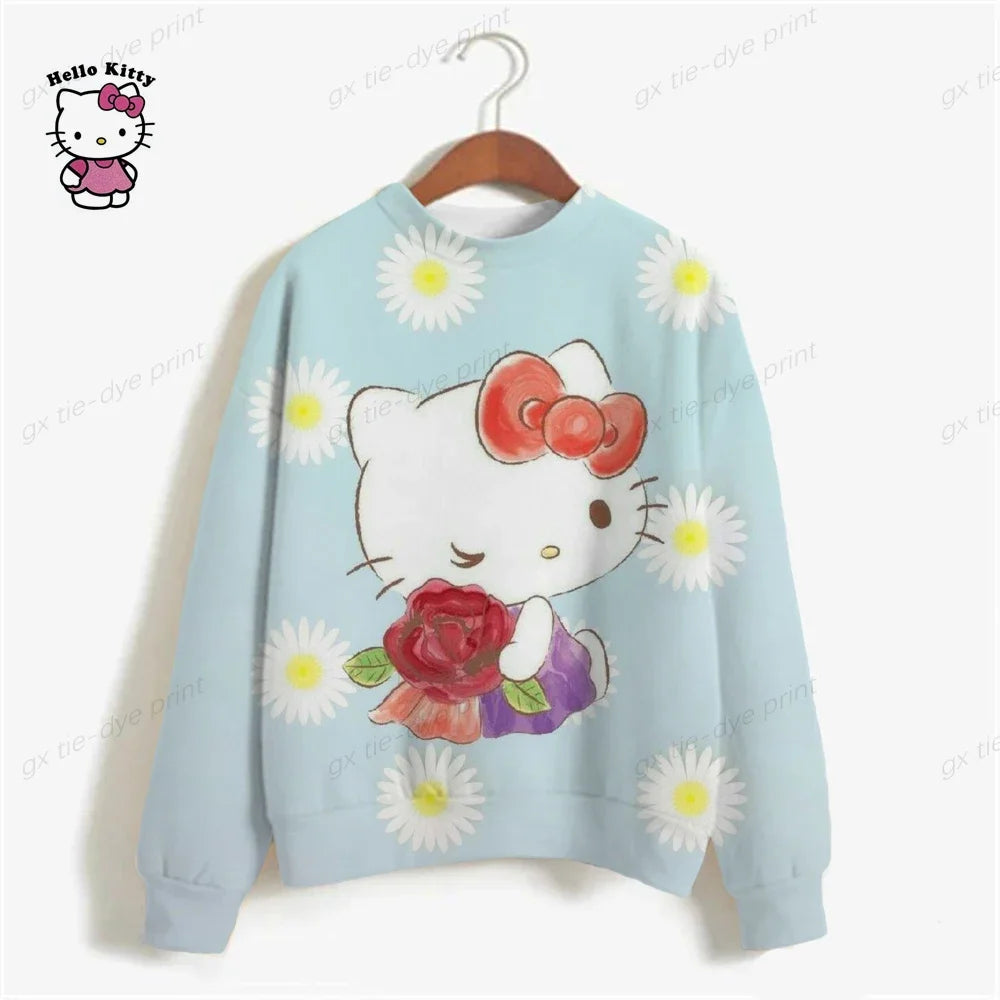 HELLO KITTY Hoodie Casual Long-sleeved Sweatshirt