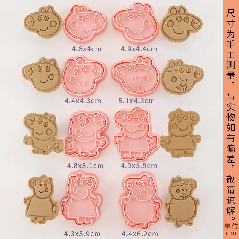 Hello Kitty Cartoon Cookie Cutter Set Sanrio Anime Bakery Mold Biscuit Press Stamp Embosser Dessert Mold Kitchens Supplies Tools