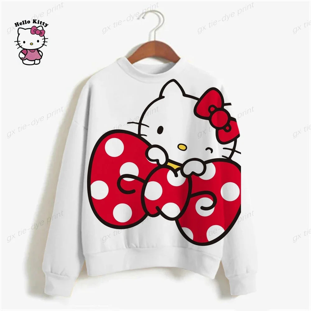 Casual HELLO KITTY Print Sweatshirt.