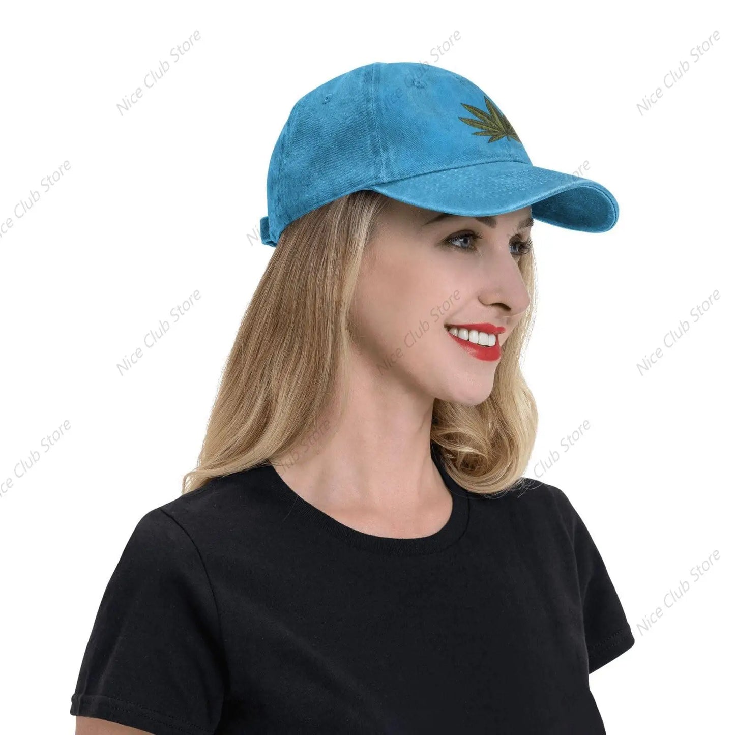 420 Cannabis Leaf Baseball Cap for Men Women Adjustable Washed Vintage Cotton