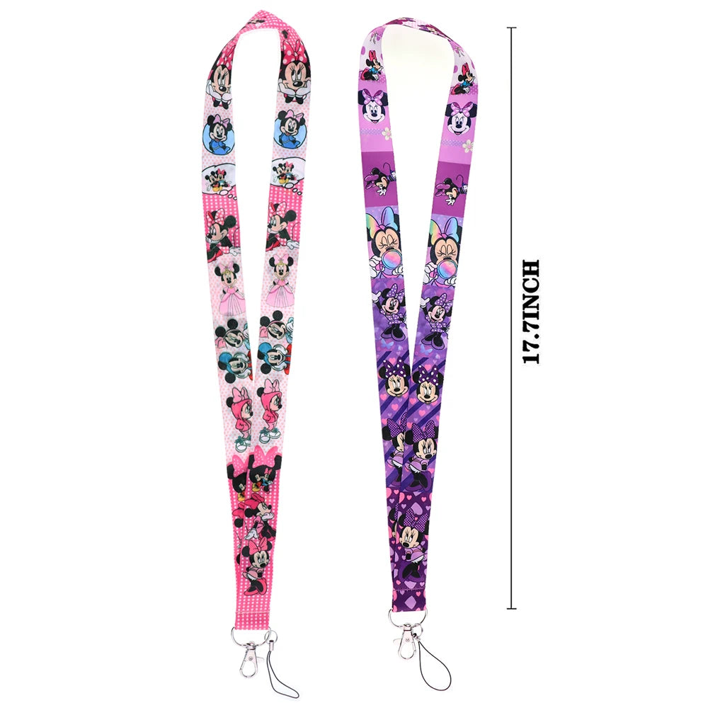 DISNEY Minnie Mouse Keychain Lanyard ID Badge Holder