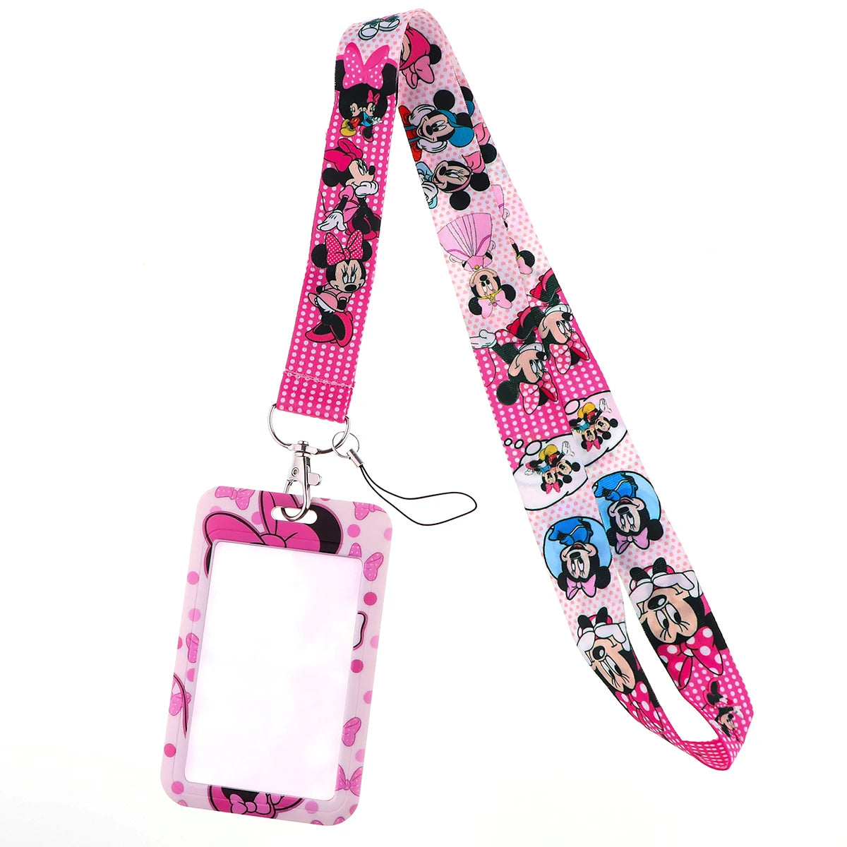DISNEY Minnie Mouse Keychain Lanyard ID Badge Holder