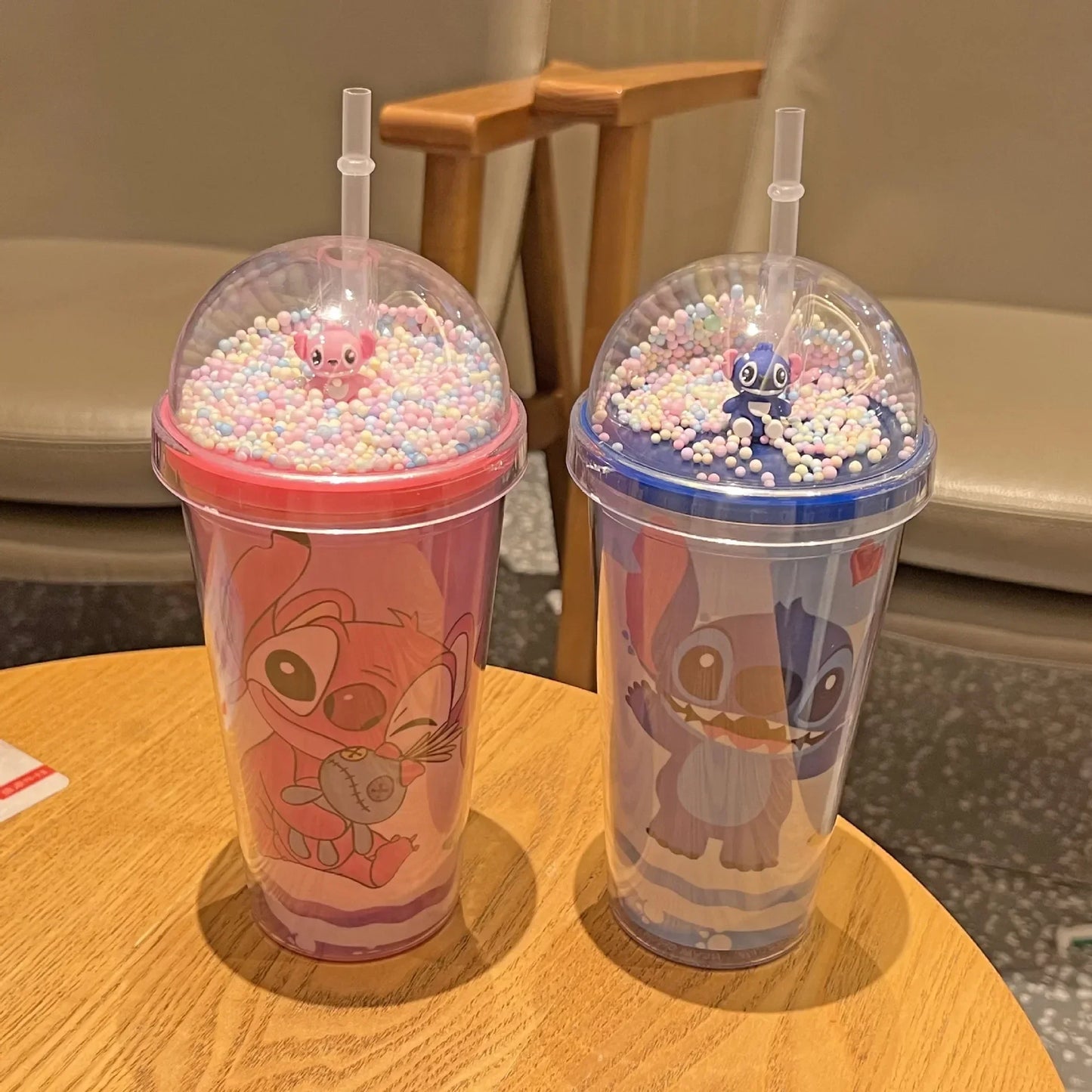 Stitch Plastic Water Bottle