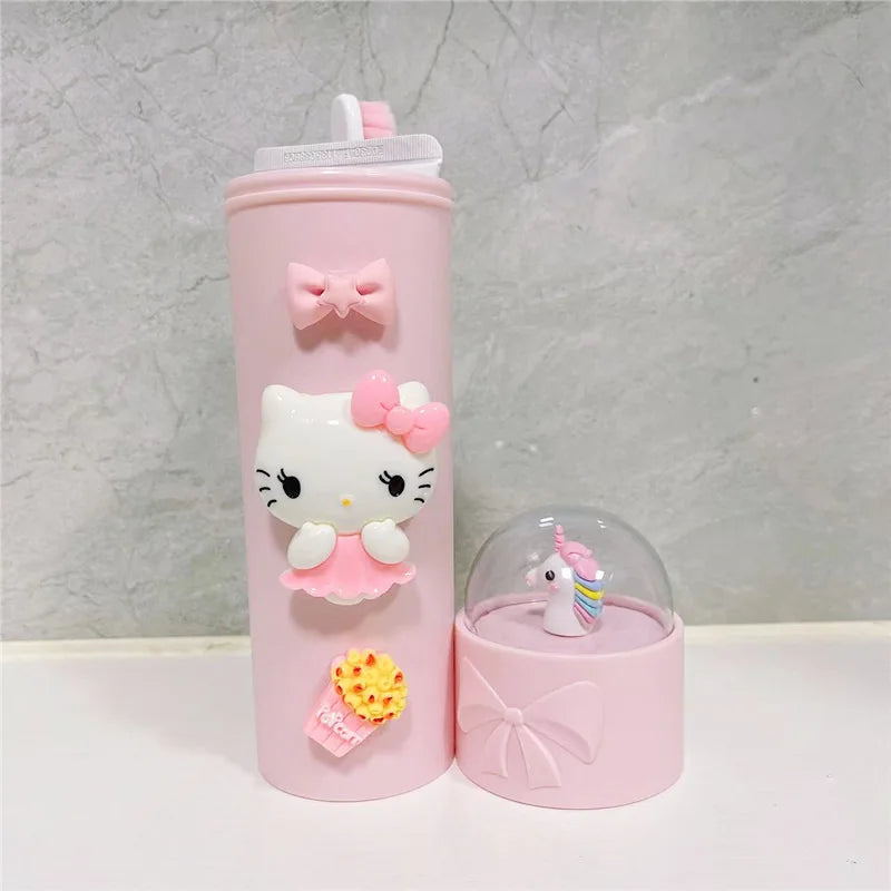 Cute Hello kitty Travel Portable Mouthwash Cup Toothbrush Box