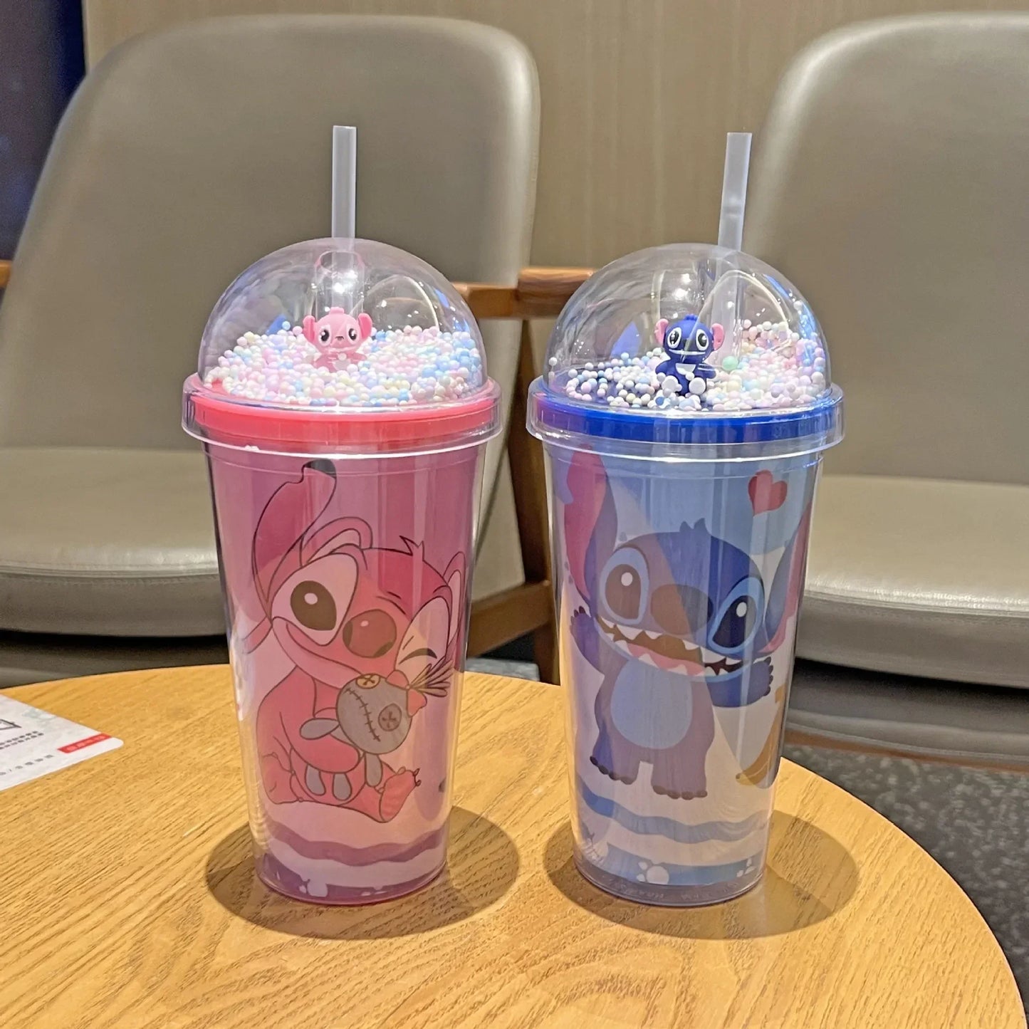 Stitch Plastic Water Bottle