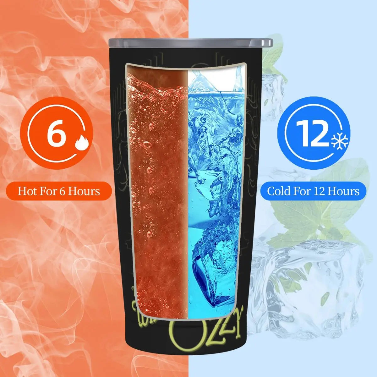 Wizard Of Ozzy Osbourne Tumbler With Straw Stainless Steel Tumblerst 20oz
