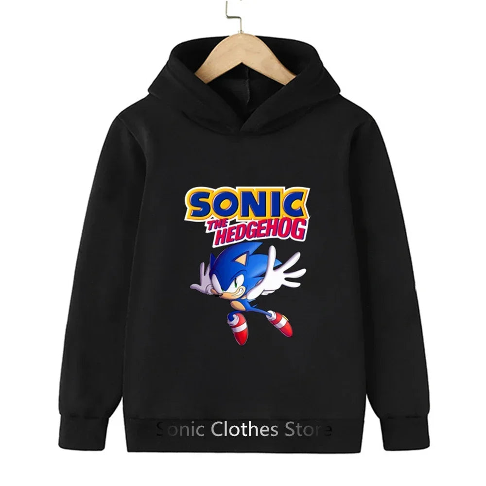 Sonic Hoodies Kids Cartoon Sonic Print.