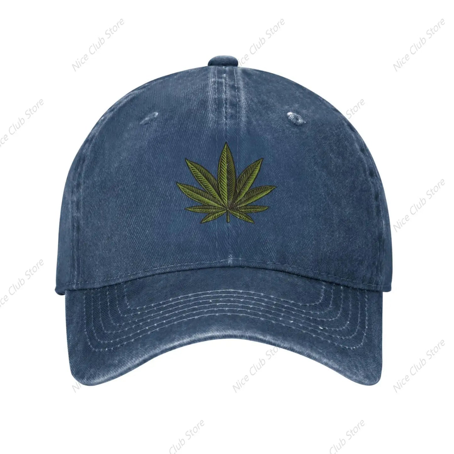 420 Cannabis Leaf Baseball Cap for Men Women Adjustable Washed Vintage Cotton