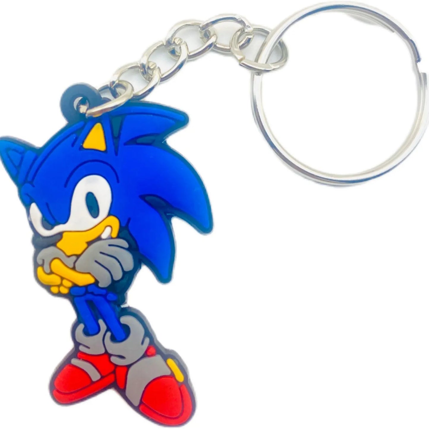 New Sonic The Hedgehog Key Chain Pendant Key Chain Hangings Pvc Japanese Anime Key Ring Schoolbag Decoration