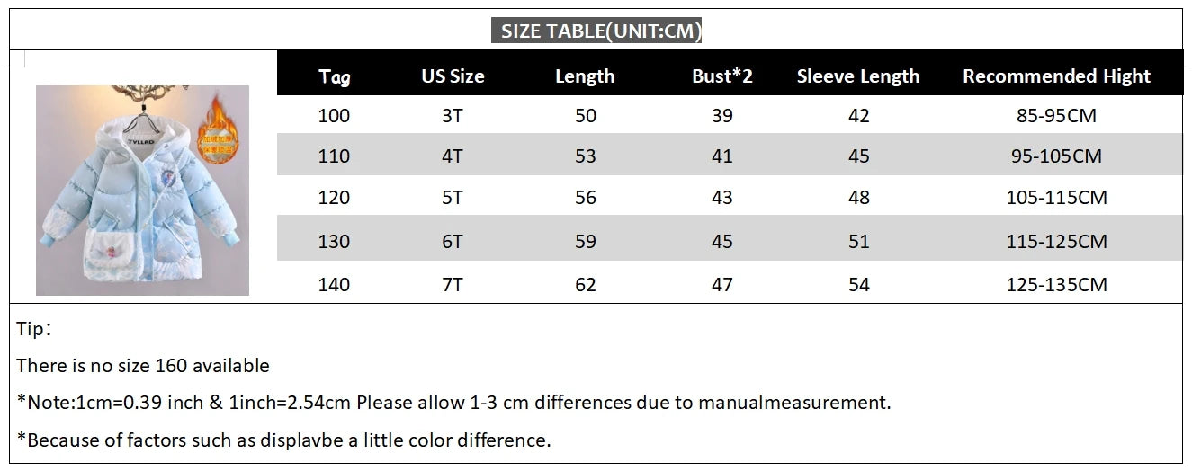 2025 Winter Baby Girls down Jacket Children Frozen Elsa Hooded Coats with Bag Kids Warm Plush Windbreaker Coat Princess Costumes