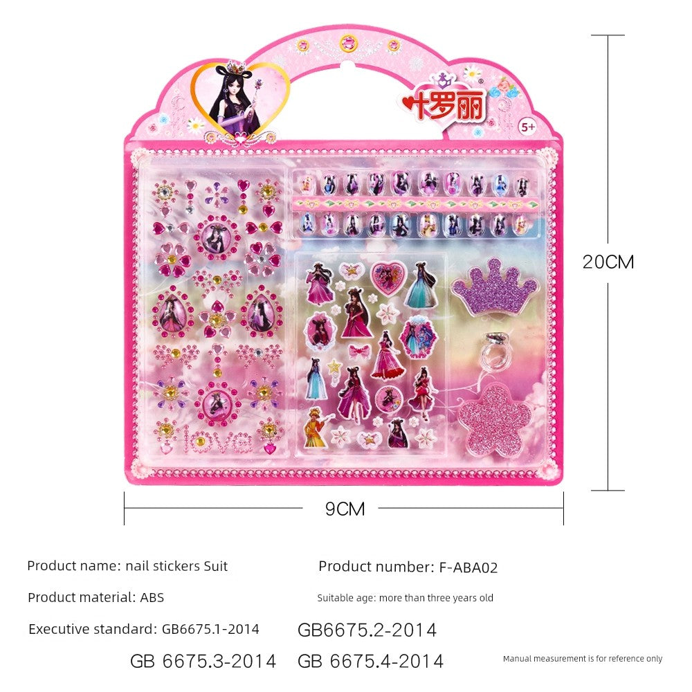 Ye Luoli Ice Princess Gem Girl Toy Nail Sticker