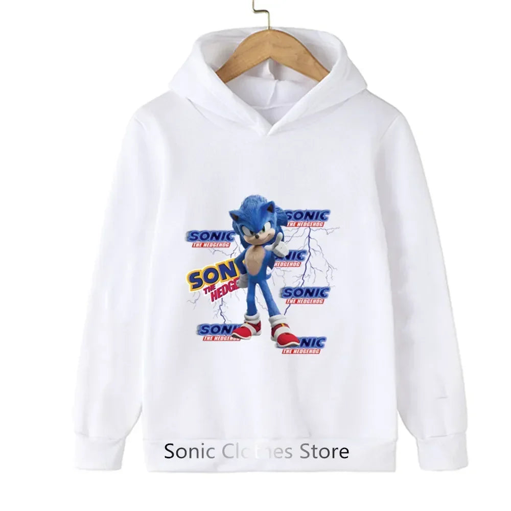 Sonic Hoodies Kids Cartoon Sonic Print.