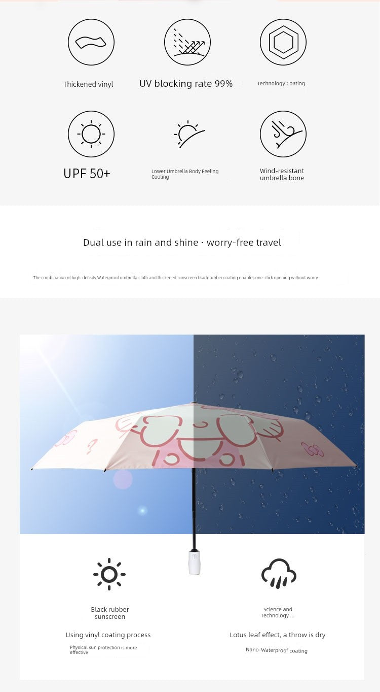 Hello Kitty Elementary School Student Sun-Proof Umbrella