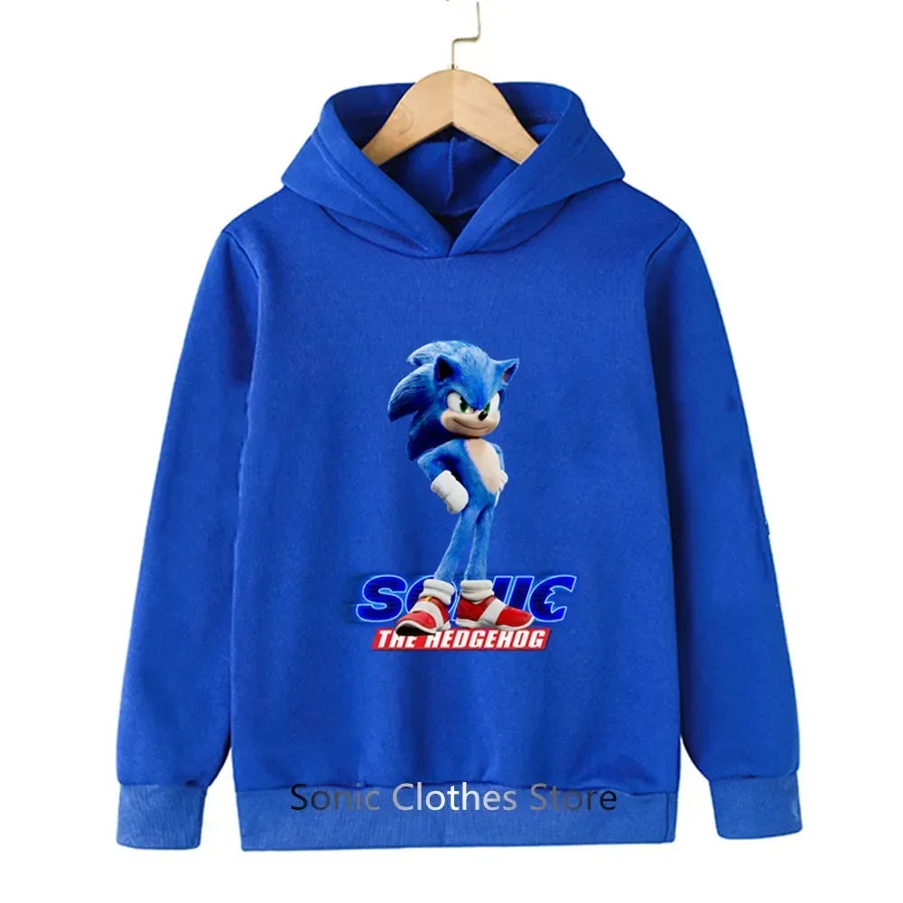 Sonic Hoodies Kids Cartoon Sonic Print.