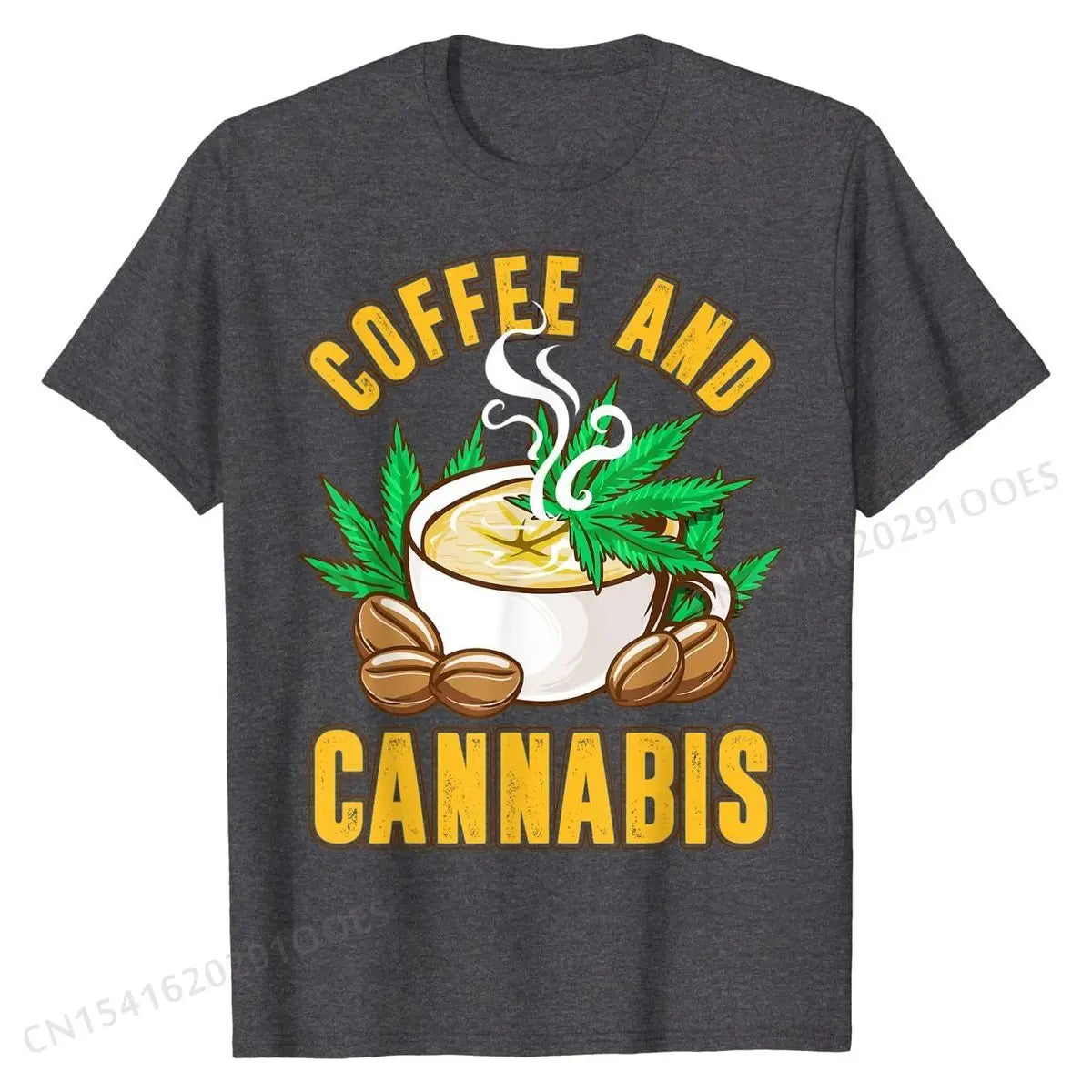 Coffee And Cannabis 420 Weed Humor Sayings T-Shirt Cotton