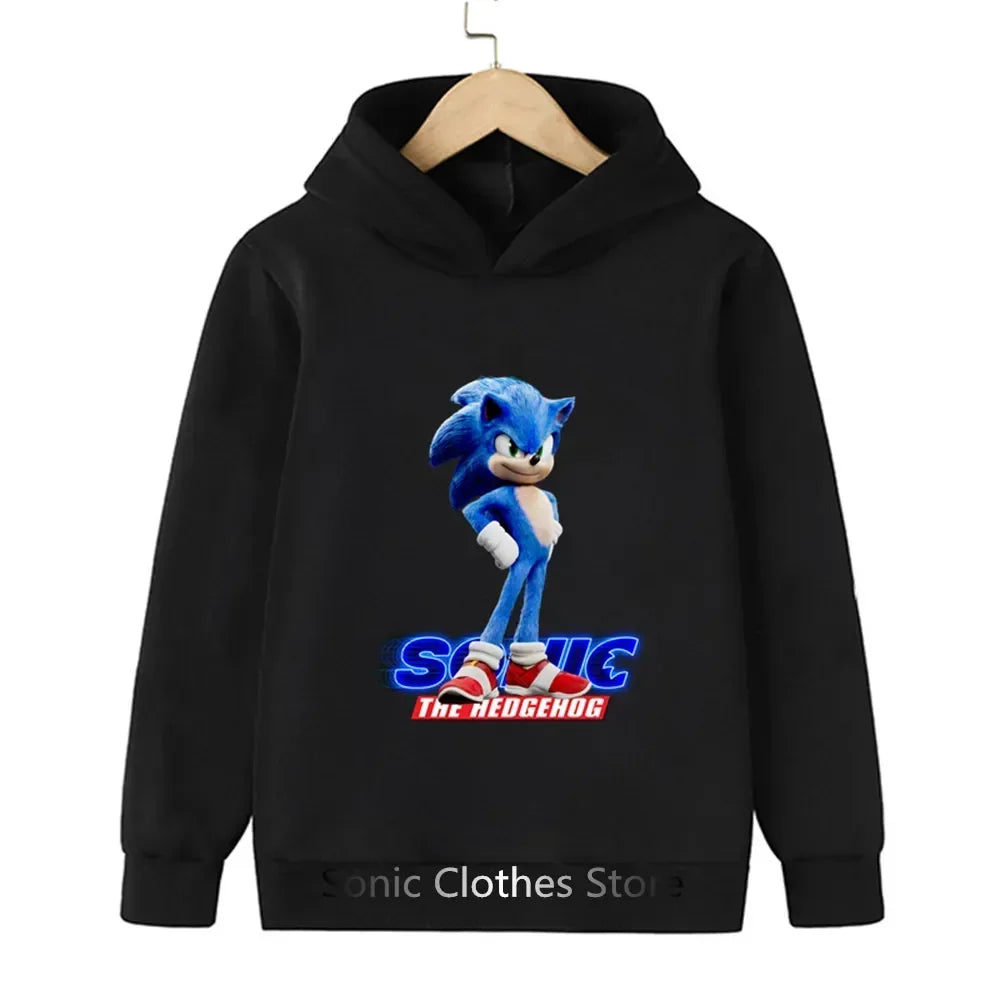 Sonic Hoodies Kids Cartoon Sonic Print.