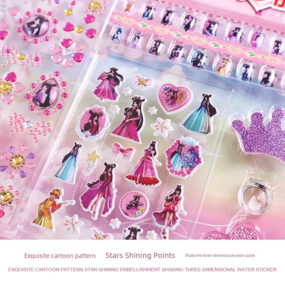 Ye Luoli Ice Princess Gem Girl Toy Nail Sticker