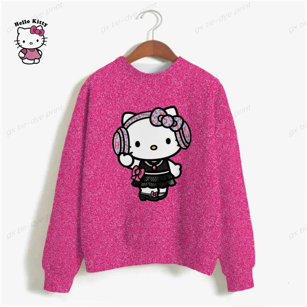 Casual HELLO KITTY Print Sweatshirt.
