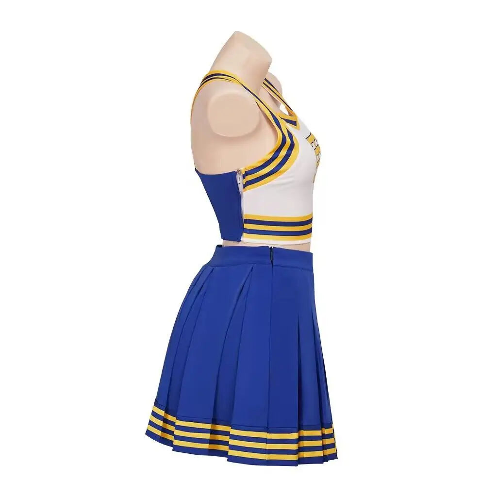 Taylor Swift Cheerleader Uniform Costumes Blue White Dance Cheerleading