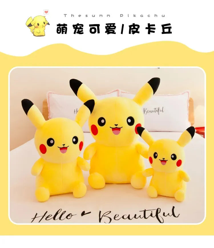 70cm Big Size Pokemon Pikachu Plush Stuffed Animal Cartoon Anime Pillow Dolls Christmas Birthday Gifts Kids Plushies