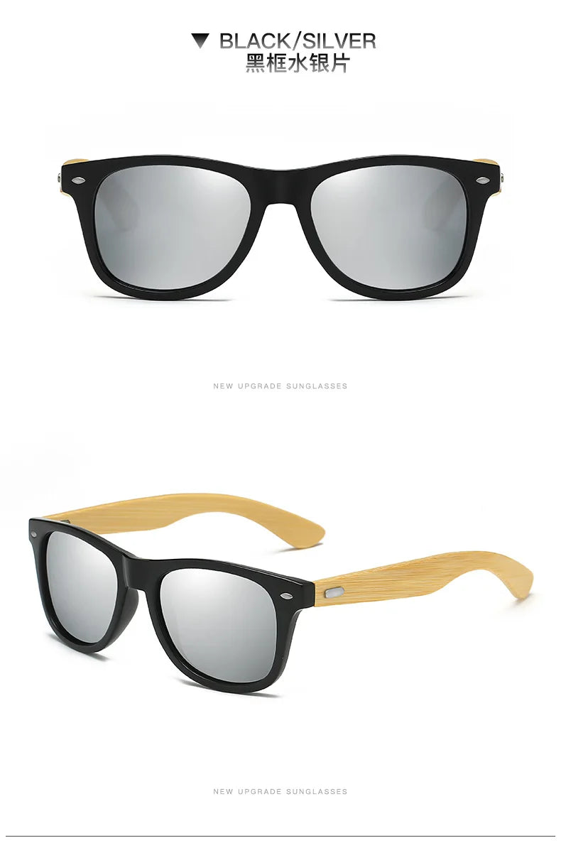 Men's Ultraviolet Sunglasses Classic Driving Riding UV400 Sports Sun Glasses Eyewear Wooden Bamboo Eyeglasses