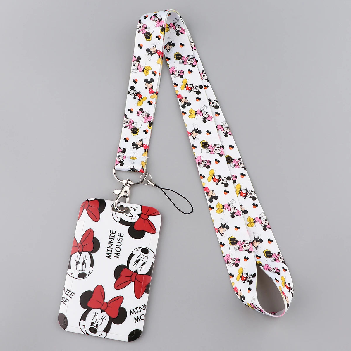 DISNEY Minnie Mouse Keychain Lanyard ID Badge Holder
