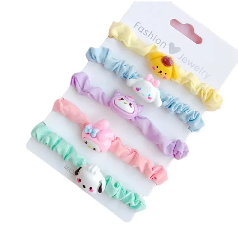 5Pcs Sanrio Hello Kitty Hair ties.