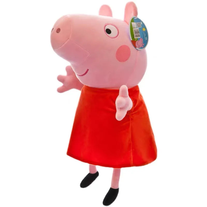 Cute Peppa Pig Plush Toy Kawaii Piggy George Piggy Daddy Piggy Mummy Cartoon Doll Children's Room Decoration Throw Pillow