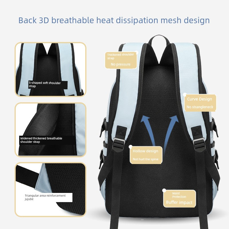 NBA Joint Name New Arrival Large Capacity Schoolbag Boys Primary School Students Kids Niche Style Kobe Star James Men's Lightweight