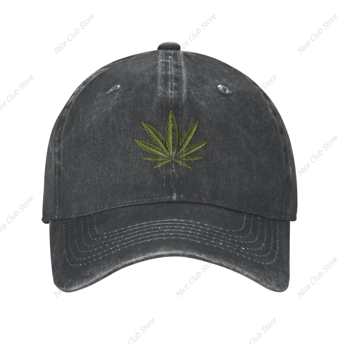 420 Cannabis Leaf Baseball Cap for Men Women Adjustable Washed Vintage Cotton